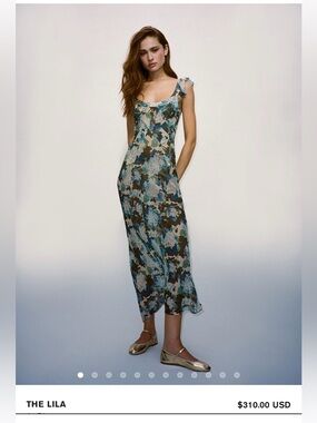 Realisation Par Floral Maxi Dress in Blue and Brown